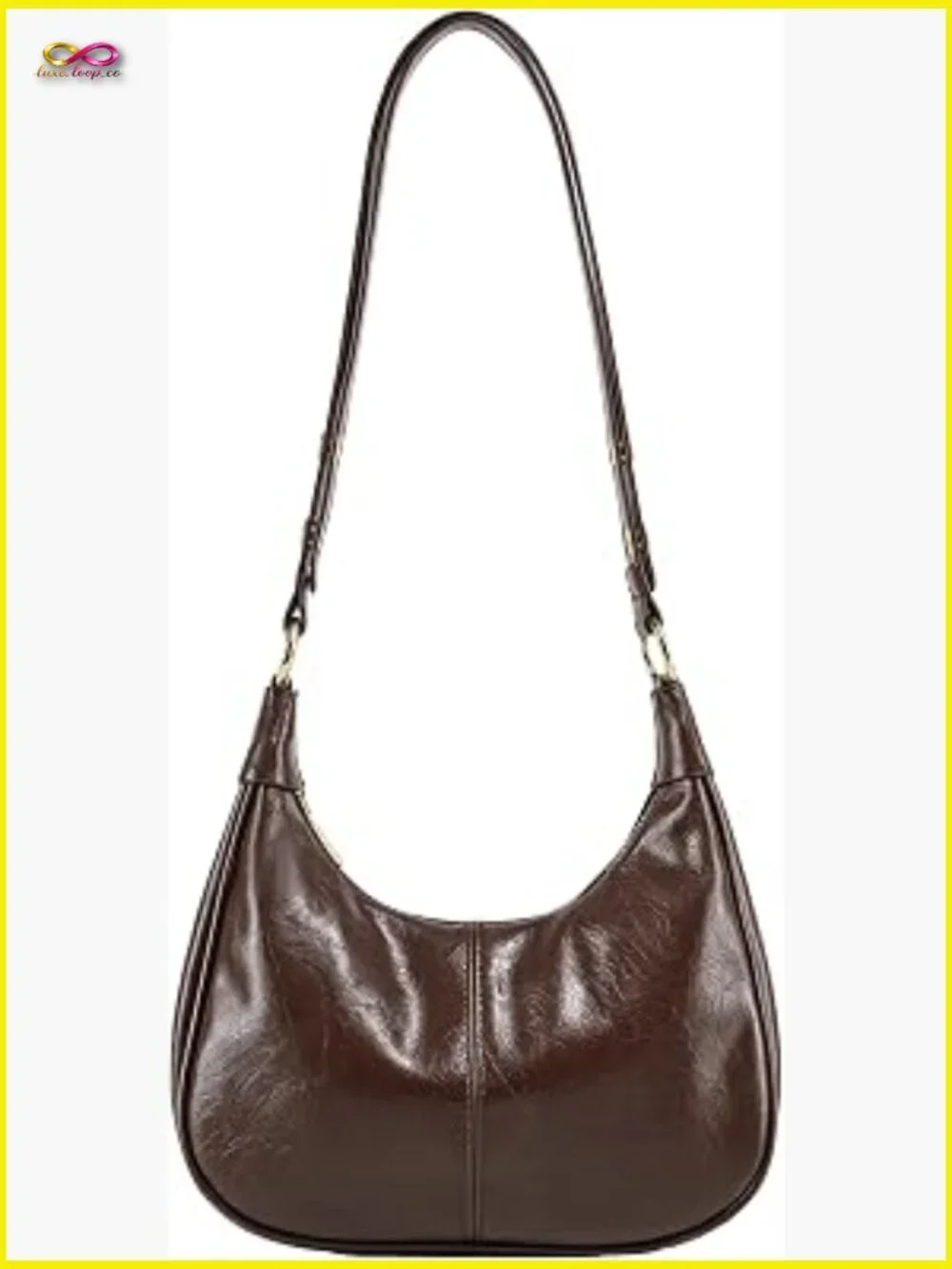 Small Crescent Hobo Bag Crossbody Shoulder Purse Lightweight Faux Leather